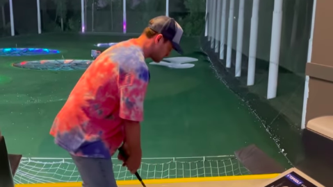'It looks in sync': Golf fans react as pop star JUSTIN TIMBERLAKE hits the range